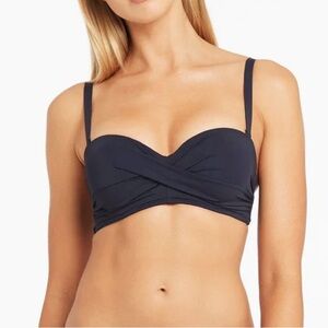 NWT Sea Level Essentials Twist Front Bandeau Bikini Top